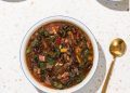 Garlicky Black Bean Soup with Swiss Chard